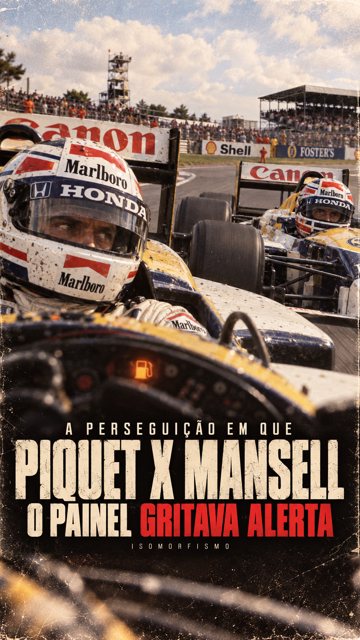 Mansell atacó a Piquet con el tablero avisando: faltaría combustible (Silverstone 1987)